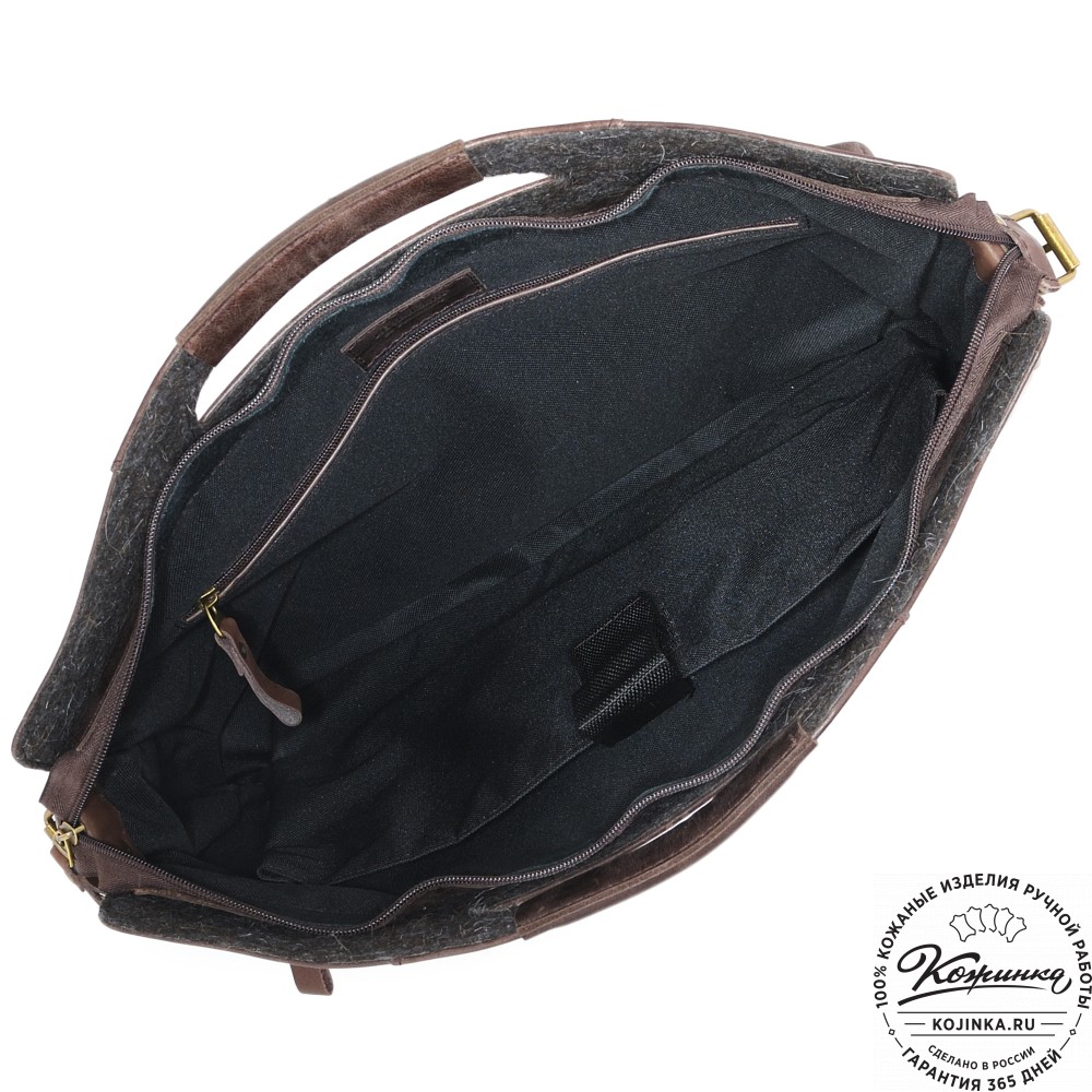  Универсальный кожаный портфель "Диего" (темно-коричневый антик) 